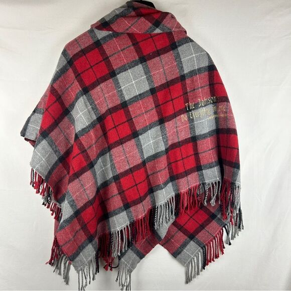 NIDO Notte Italian large throw blanket / scarf 54”x 62” fringed embroidered - Picture 4 of 5